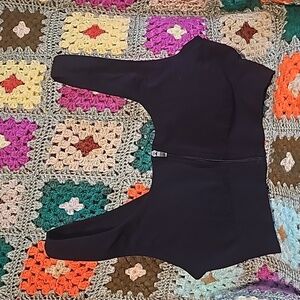 Vina zipper‎ front opened bra size XL black